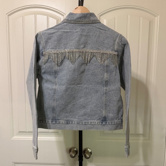 Saltwater Luxe Denim Jacket with Rhinestone Accents *NWT* - Picture 2 of 5